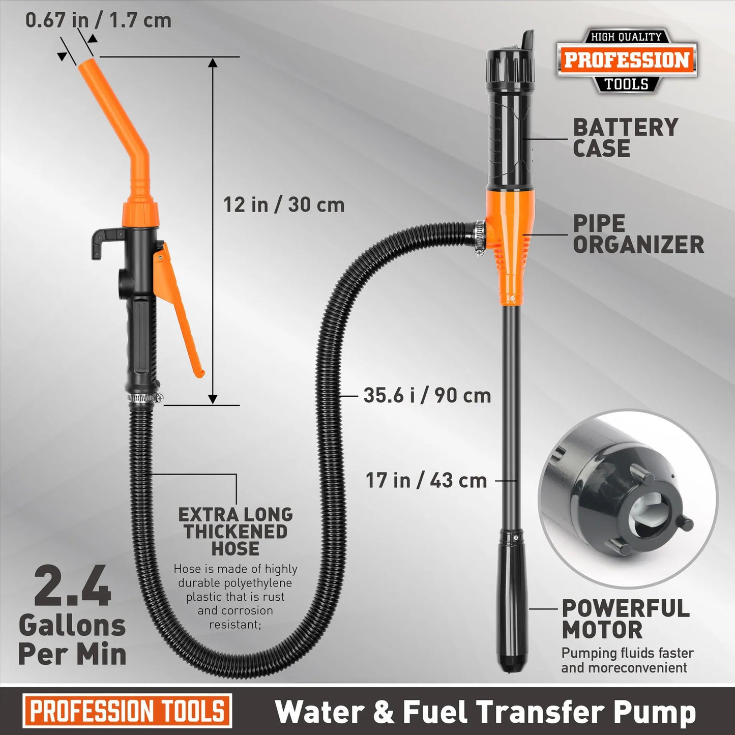 🔥LAST DAY 49% OFF-Portable Cordless Fuel Transfer Pump – Quick & Easy Fueling for Cars, Generators, Lawn Mowers | DeWalt 20V & Milwaukee 18V Compatible
