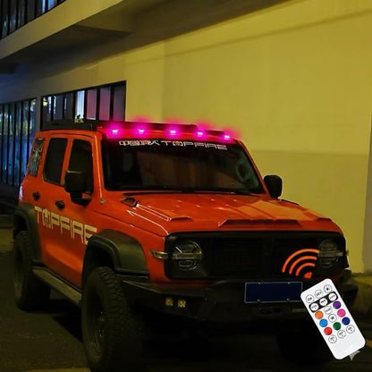 🚗Solar Car Roof RGB Strobe Light — No Wiring, No Drilling, Instant Visibility