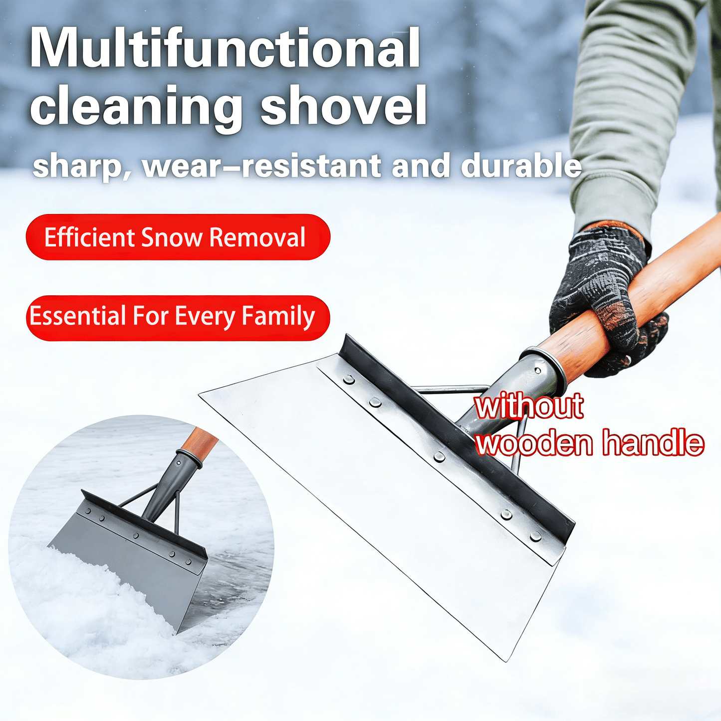 🔥Last Day 49% OFF⚒️Multifunctional Cleaning Shovel– Can Be Used For Snow & Ice Removal, Weeding, Gardening, Landscaping, Etc