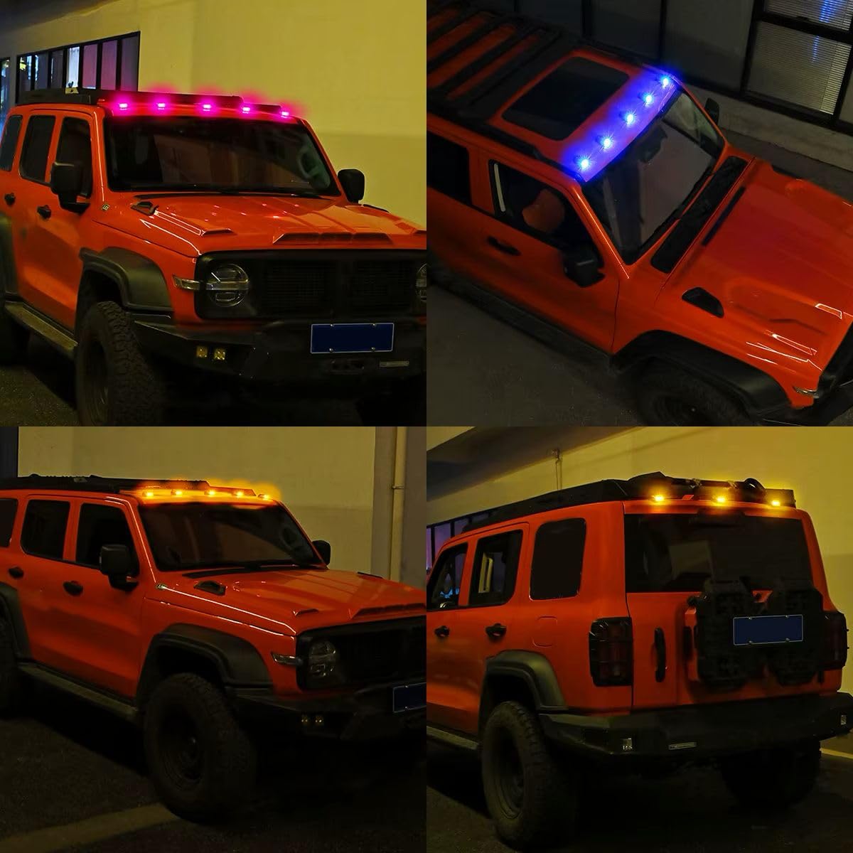 🚗Solar Car Roof RGB Strobe Light — No Wiring, No Drilling, Instant Visibility