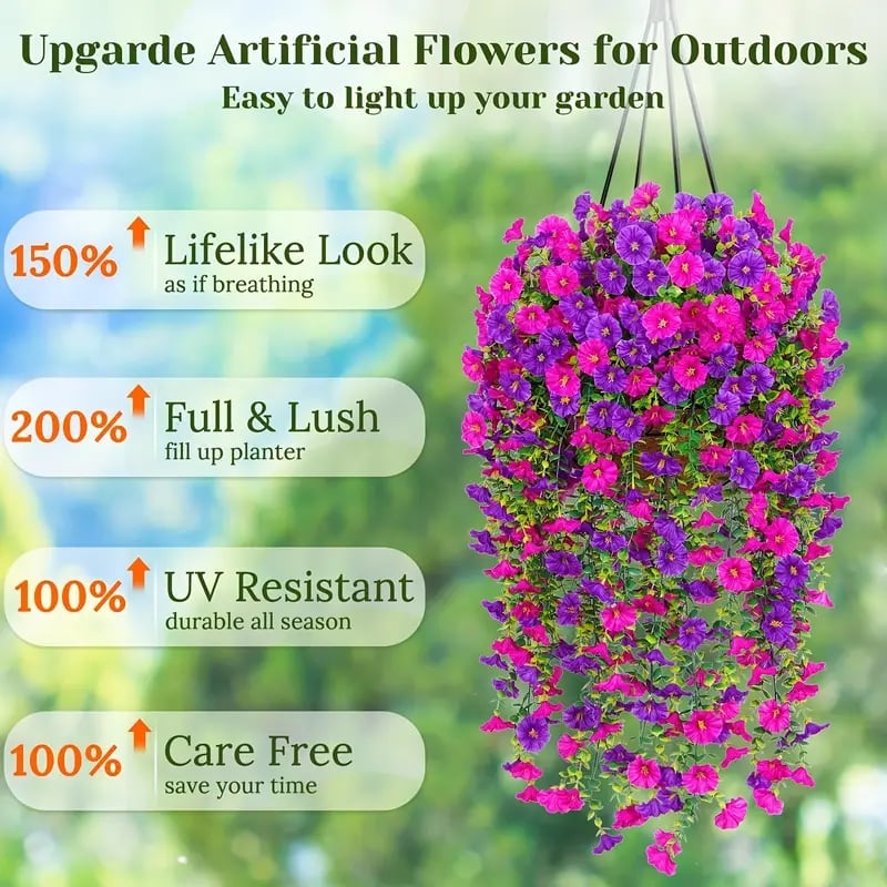 🌺UV Resistant Hanging Artificial Morning Glory Vine 💖