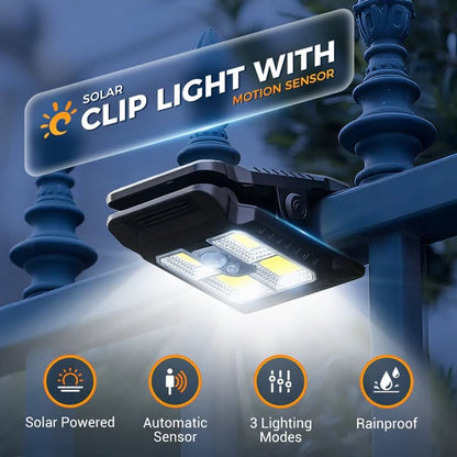 Outdoor Solar Clip Light with Motion Sensor