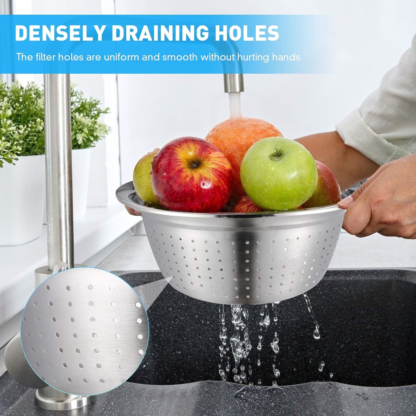 Stainless Steel Grater with Drain Basket🥕🥗