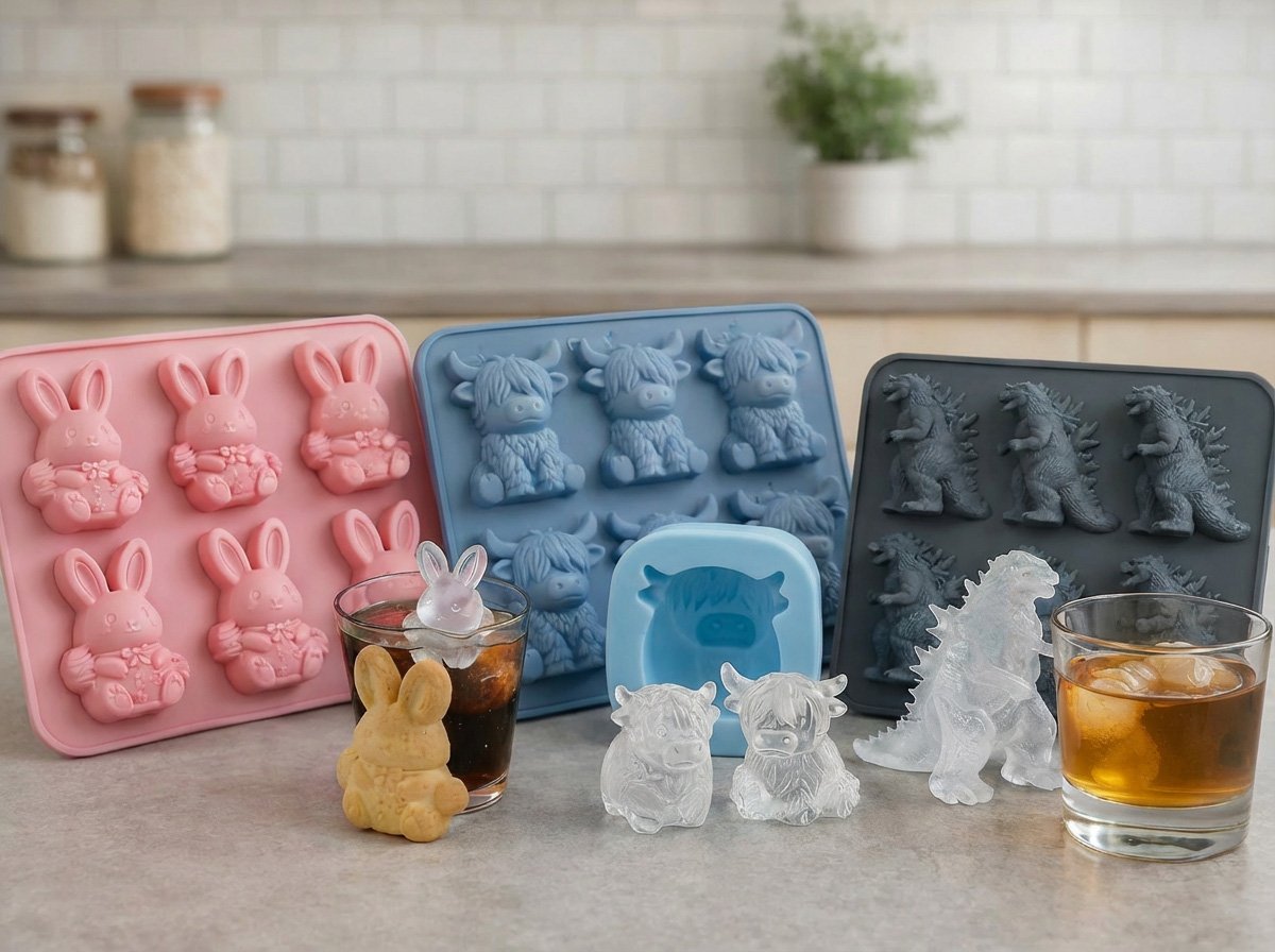 🐮 Mini Highland Cow Ice Cube & Dessert Mold 🧊🍪 Cute 3D Ice for Drinks, Parties & Gifts🎁