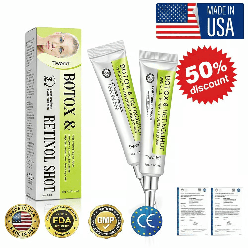 👏🌿Proudly Made in the USA💫Tiworld® Advanced Peptide Botox-Style + Vita-A Retinol Lifting Renewal Cream – Today Only 49% OFF