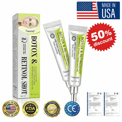 👏🌿Proudly Made in the USA💫Tiworld® Advanced Peptide Botox-Style + Vita-A Retinol Lifting Renewal Cream – Today Only 49% OFF