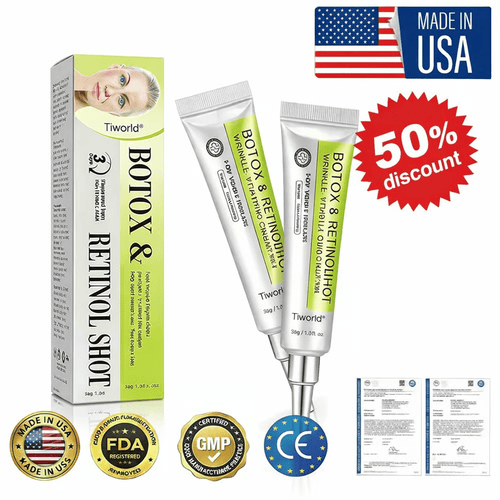 👏🌿Proudly Made in the USA💫Tiworld® Advanced Peptide Botox-Style + Vita-A Retinol Lifting Renewal Cream – Today Only 49% OFF