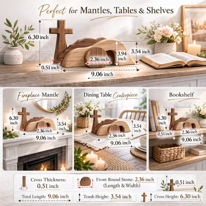 🔥Last Day 49% OFF - The Wooden Resurrection Cross & Empty Tomb That Reminds Your Family What Easter Is Really About