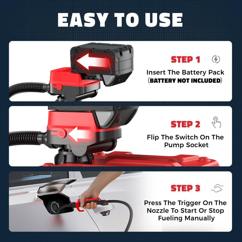 🔥LAST DAY 49% OFF-Portable Cordless Fuel Transfer Pump – Quick & Easy Fueling for Cars, Generators, Lawn Mowers | DeWalt 20V & Milwaukee 18V Compatible