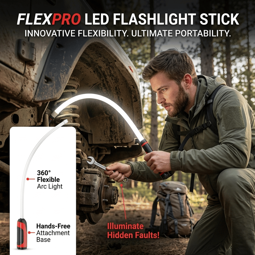 🔦 Flexible LED Flashlight Stick – 29" Bendable Work Light
