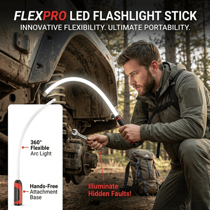 🔦 Flexible LED Flashlight Stick – 29" Bendable Work Light