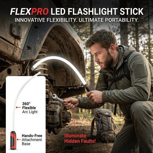 🔦 Flexible LED Flashlight Stick – 29" Bendable Work Light