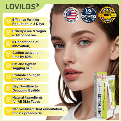 🧠👨‍⚕️Made and shipped from the USA 💫LOVILDS® Skin Tightening & Vita-A Retinol Retinol shot Anti-Wrinkle Firming Tightening cream - Last Day Promotion 70% OFF