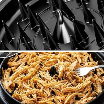 🍖 Rotating Chicken Shredder – 40% Faster, Even Shreds with Less Effort
