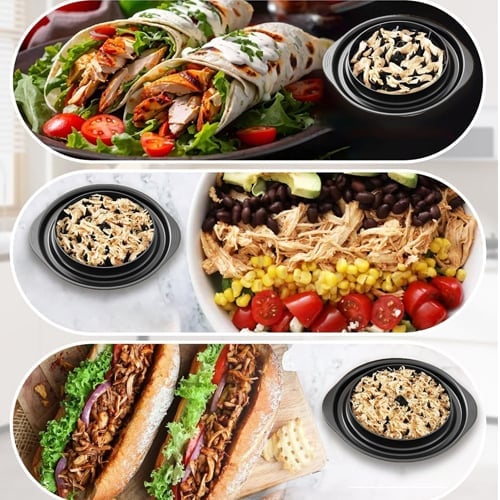 🍖 Rotating Chicken Shredder – 40% Faster, Even Shreds with Less Effort