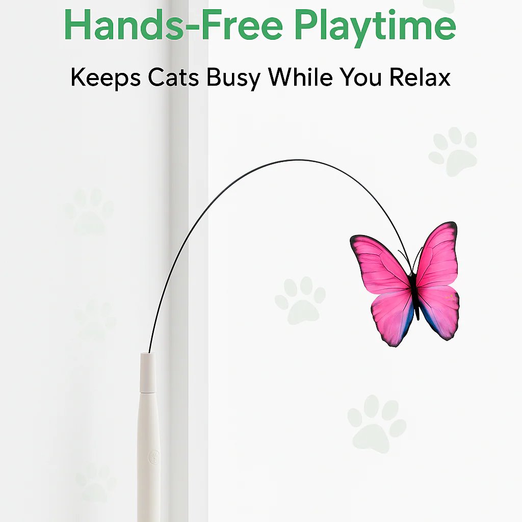 🐱 Smart Butterfly Cat Toy — Automatic Rotating Teaser to Keep Your Cat Active & Curious 🐾