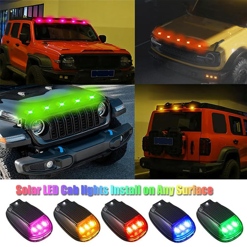 🚗Solar Car Roof RGB Strobe Light — No Wiring, No Drilling, Instant Visibility