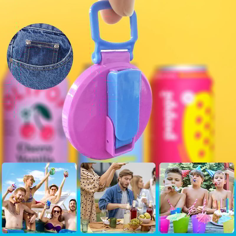🥤🧊Soda Can Lid Holder with Handle — No Slips, No Cold Hands