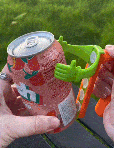 🥤🧊Soda Can Lid Holder with Handle — No Slips, No Cold Hands