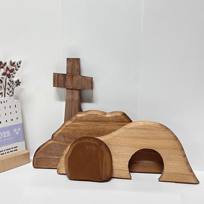 🔥Last Day 49% OFF - The Wooden Resurrection Cross & Empty Tomb That Reminds Your Family What Easter Is Really About