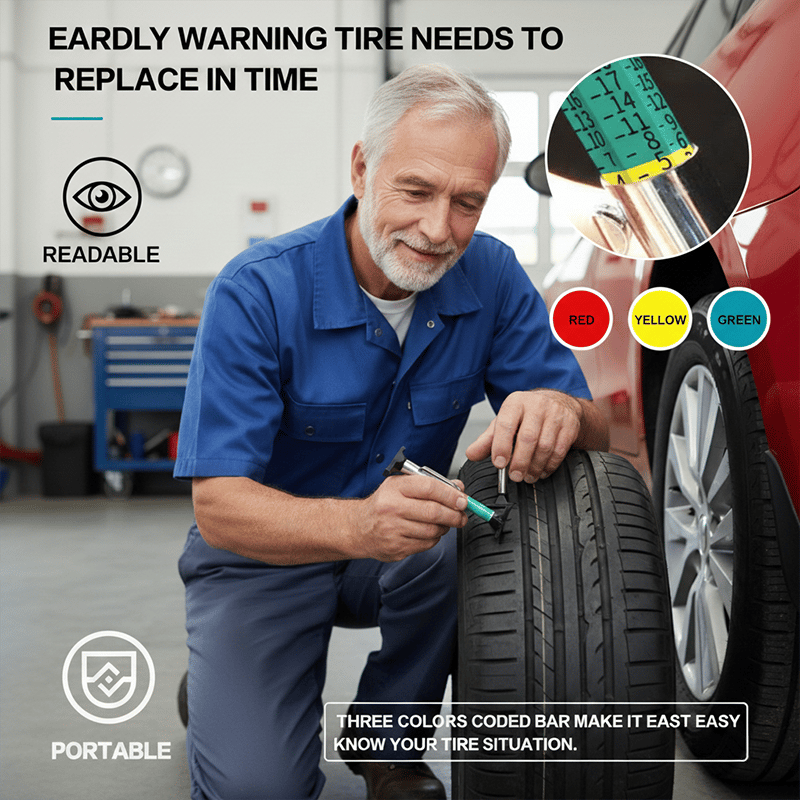 🚗Car Tire Tread Depth Gauge