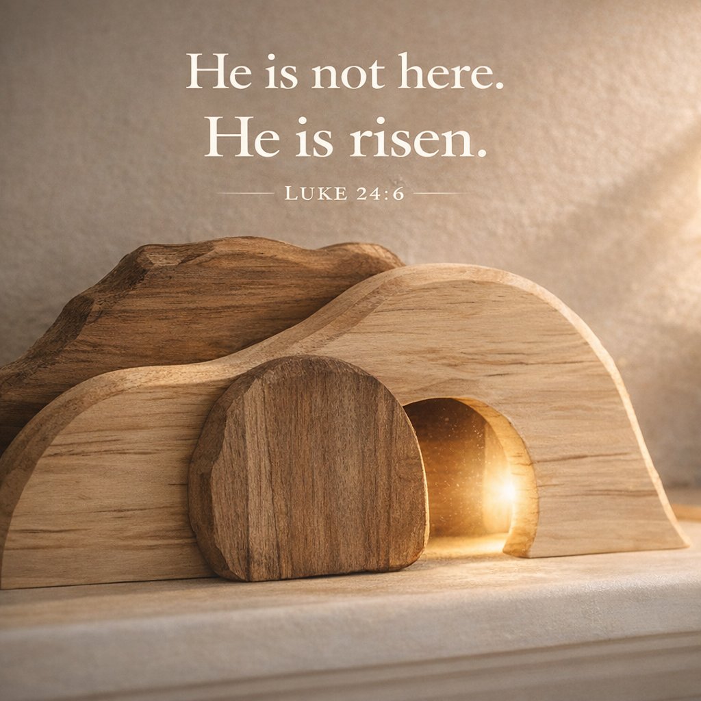 🔥Last Day 49% OFF - The Wooden Resurrection Cross & Empty Tomb That Reminds Your Family What Easter Is Really About