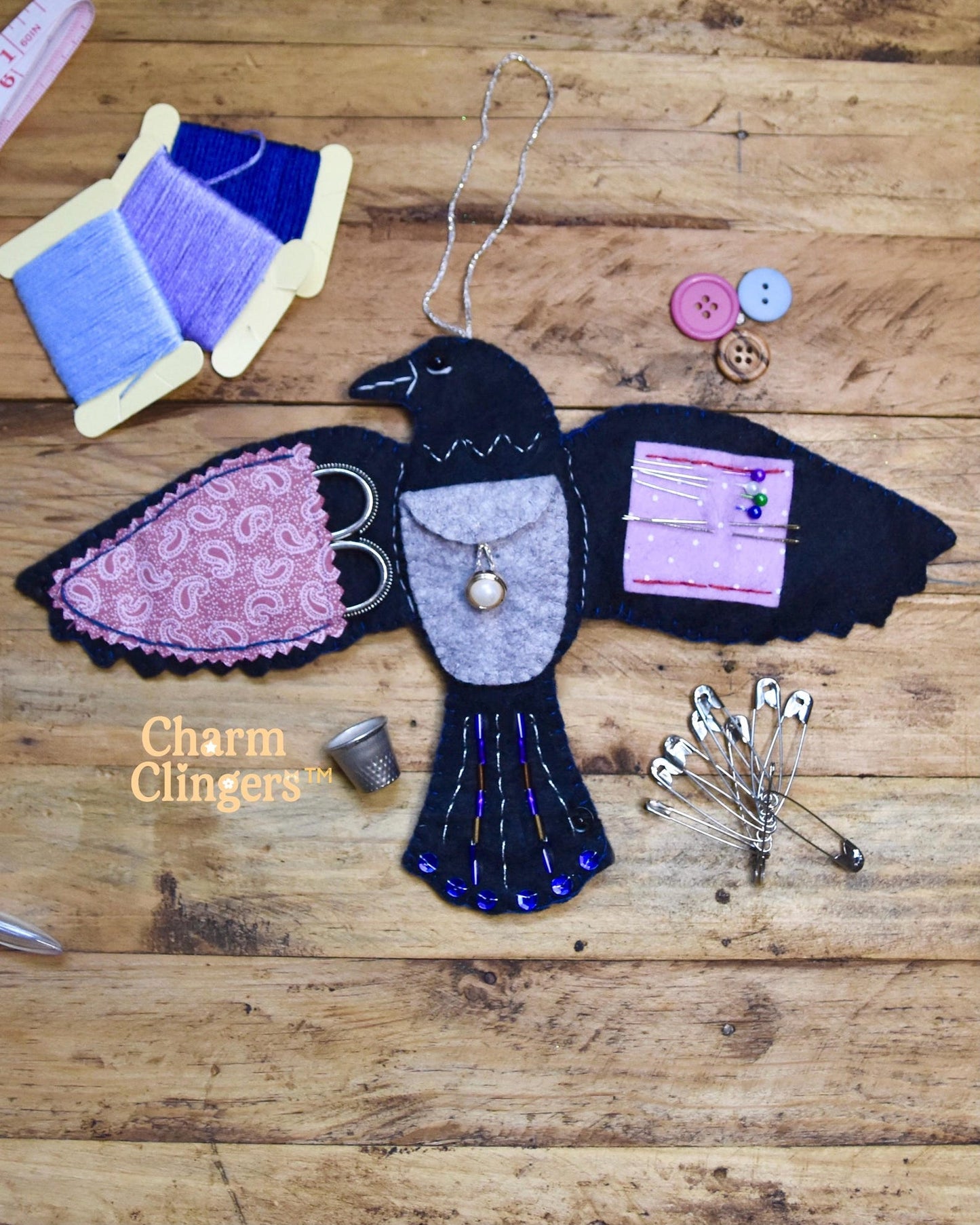 🔥Last Day 49% OFF - 🖤 “Raven’s Keepsake – Guardian of Stitches” 🪡✨| Includes all accessories