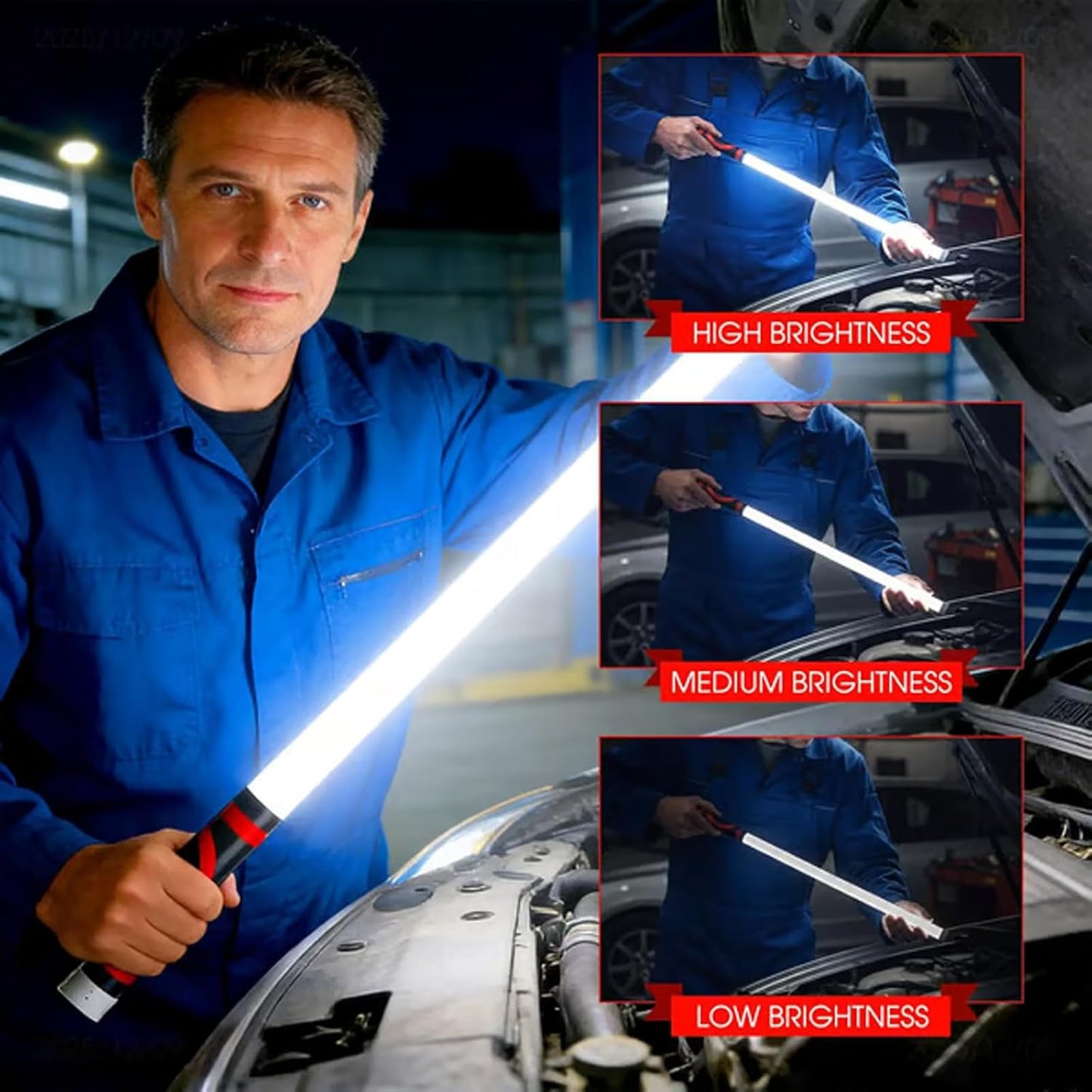 🔦 Flexible LED Flashlight Stick – 29" Bendable Work Light